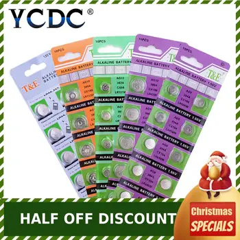 YCDC 10PCS 1.5V Batteries AG8 AG9 AG10 AG11 AG12 AG13 391 SR936 LR54 L1131 SR721 LR43 LR1154 LR44 Watch Battery Button Coin Cell
YCDC 10PCS 1.5V Batteries AG8 AG9 AG10 AG11 AG12 AG13 391 SR936 LR54 L1131 SR721 LR43 LR1154 LR44 Watch Battery Button Coin Cell