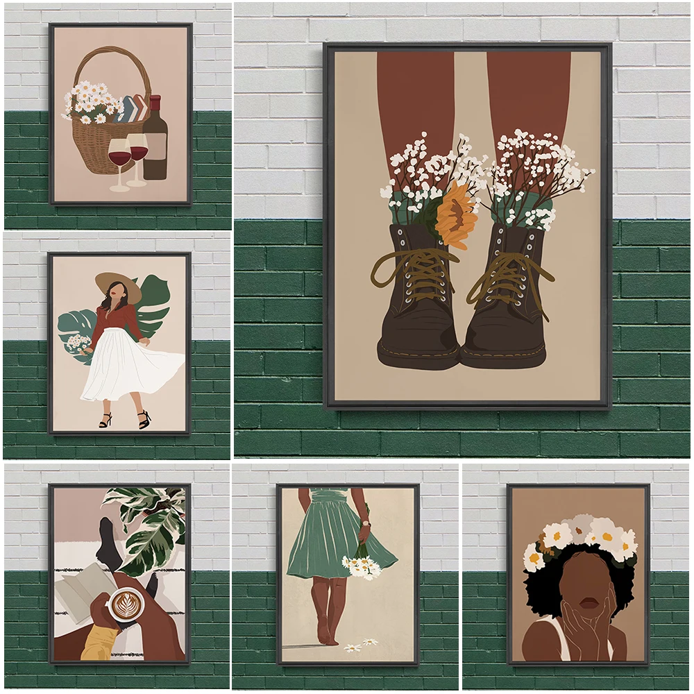 Black Woman Art,Coffee And Book Love Wall Art Canvas Painting Boho Girl Poster And Prints For Living Room Wall Decor Unframed
Black Woman Art,Coffee And Book Love Wall Art Canvas Painting Boho Girl Poster And Prints For Living Room Wall Decor Unframed