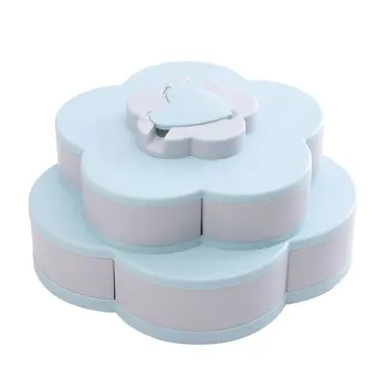 Double-deck Rotating Tray Petal Modeling Candy Snack Plate Living Room Creative Plate Household Tea Table
Double-deck Rotating Tray Petal Modeling Candy Snack Plate Living Room Creative Plate Household Tea Table