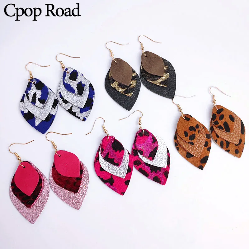 Cpop Multilayer Genuine Sheep Cowhide Leather Feather Earrings Glitter Statement Leopard Earrings Jewelry Women Accessories Gift
Cpop Multilayer Genuine Sheep Cowhide Leather Feather Earrings Glitter Statement Leopard Earrings Jewelry Women Accessories Gift