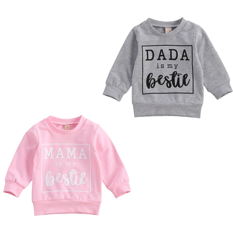 Spring Autumn Kids Girls Boys Sweatshirts Outfits Letter Print Long Sleeve Pullover Sweater Tops 2 Colors 0-3Y
Spring Autumn Kids Girls Boys Sweatshirts Outfits Letter Print Long Sleeve Pullover Sweater Tops 2 Colors 0-3Y