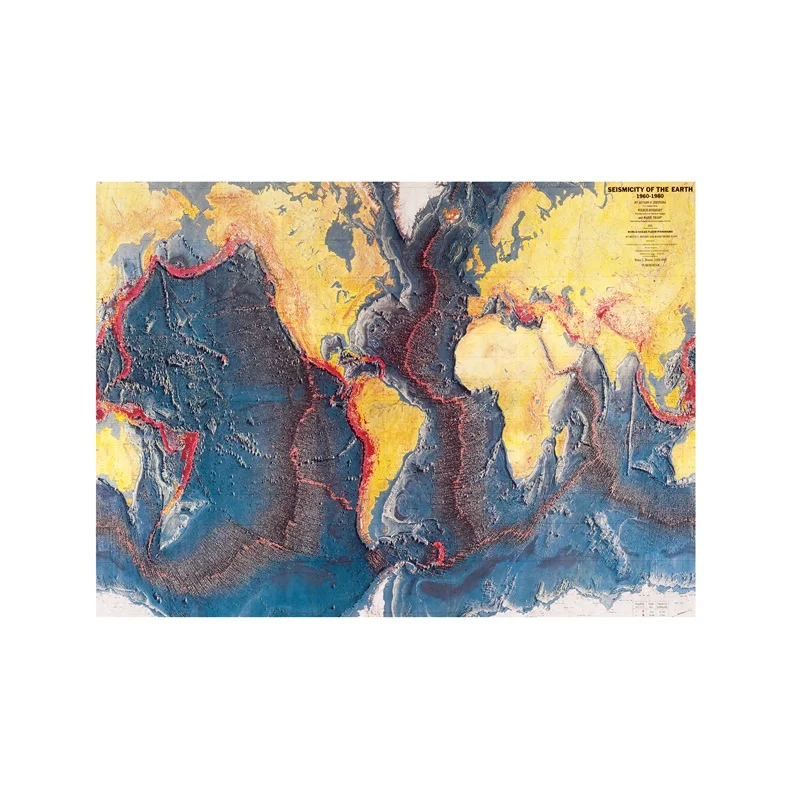 A2 Size Seismicity of Earth World Ocean Floor Panorama of 1960-1980 Canvas Wall Decor Map for Research World Map Wallpaper
A2 Size Seismicity of Earth World Ocean Floor Panorama of 1960-1980 Canvas Wall Decor Map for Research World Map Wallpaper
