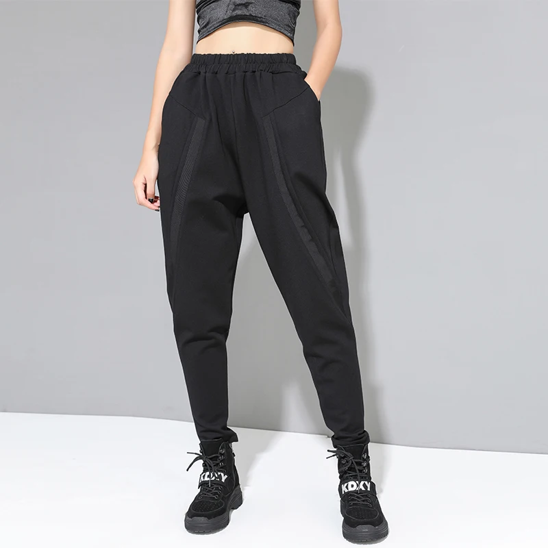 High Quality 2019 Autumn Women Casual Harem Pants Elastic Waist Female Black Loose Pants Women Fashion Pant Streetwear WP90
High Quality 2019 Autumn Women Casual Harem Pants Elastic Waist Female Black Loose Pants Women Fashion Pant Streetwear WP90
