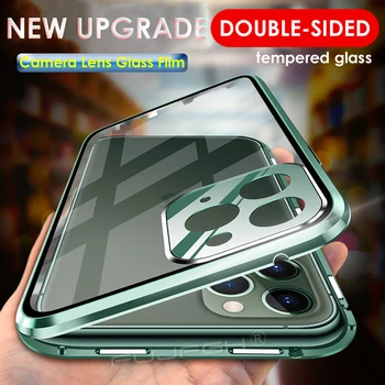 Metal Magnetic Adsorption Case For iPhone 11 Pro XS Max Double Sided Tempered Glass Phone Cover For iPhone 11 XR X S Magnet Case
Metal Magnetic Adsorption Case For iPhone 11 Pro XS Max Double Sided Tempered Glass Phone Cover For iPhone 11 XR X S Magnet Case