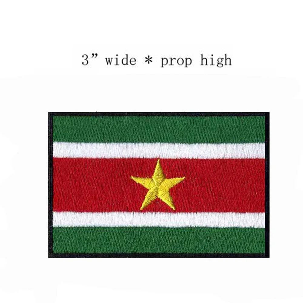 Suriname Iron On Embroidery Flag Patches Logos 3" Wide /Decoration For Clothes/Iron On/Logo | Дом и сад