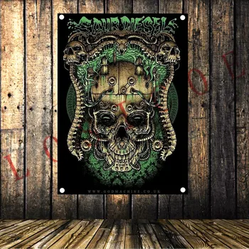 Rock music Heavy metal Vintage decor tattoo poster flag banner wall sticker Four holes cloth art hanging painting tapestry
Rock music Heavy metal Vintage decor tattoo poster flag banner wall sticker Four holes cloth art hanging painting tapestry