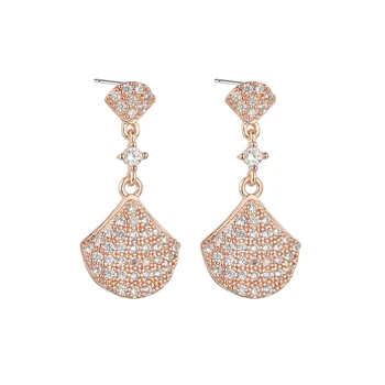 Fashion new fan drop earrings women Korean fine geometric earrings CZ zircon earrings wedding jewelry
Fashion new fan drop earrings women Korean fine geometric earrings CZ zircon earrings wedding jewelry