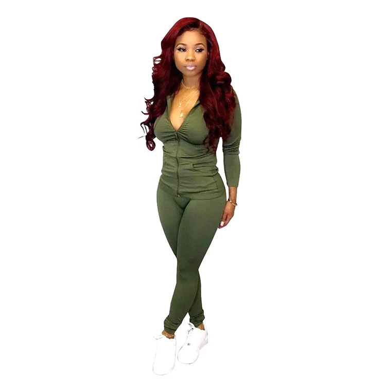 2020 New Fashion 2 Piece Set Women Long Sleeve Zipper Hat Suit Slim Pencil Pants Solid Color Leisure Sports Women Pants Set
2020 New Fashion 2 Piece Set Women Long Sleeve Zipper Hat Suit Slim Pencil Pants Solid Color Leisure Sports Women Pants Set