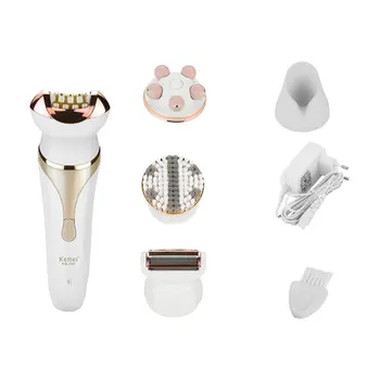 Kemei 4 in 1 Professional Painless Epilator Face Wash Face Massager Rechargeable Women Body Face Leg Hand Bikini Hair Remover 
Kemei 4 in 1 Professional Painless Epilator Face Wash Face Massager Rechargeable Women Body Face Leg Hand Bikini Hair Remover