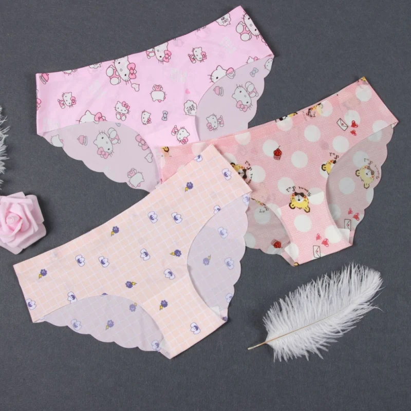 Wholesale Women Seamless Sexy Panties Low-Rise Ice Silk Underwear Lingerie Breathable Cartoon Print Cute Girl Ultra-thin Briefs
Wholesale Women Seamless Sexy Panties Low-Rise Ice Silk Underwear Lingerie Breathable Cartoon Print Cute Girl Ultra-thin Briefs