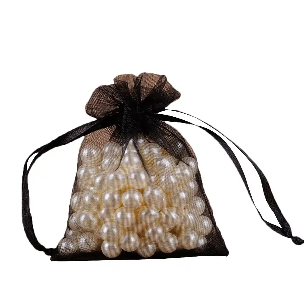 100pcs/pack candy gift drawstring bag organza wedding jewelry