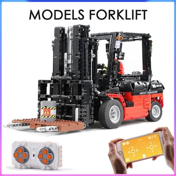 

1719PCS MOC Technic series Motor Power Mobile Crane Forklift Mk II Car Model Building Kits Blocks Bricks Model for Children