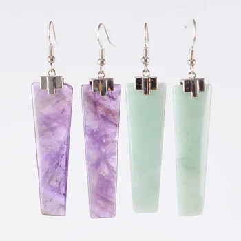 2019 Natural Stone Quartz Drop Earring Trapezoid Geometric Stone Dangle Earrings Healing Ear Jewelry for Female R349—R352
2019 Natural Stone Quartz Drop Earring Trapezoid Geometric Stone Dangle Earrings Healing Ear Jewelry for Female R349—R352