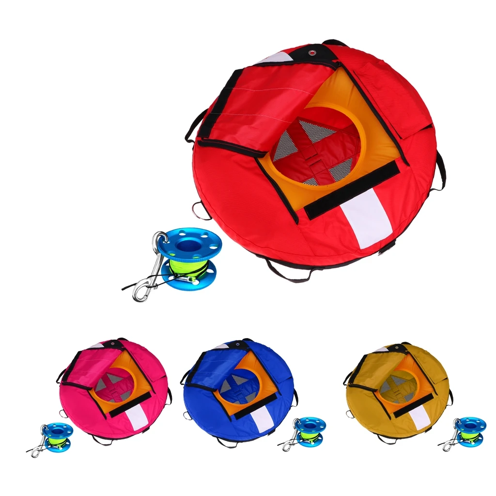 Safety Freediving Buoy & Dump Valve+30m Finger Reel Bolt Snap for Underwater Diving & Snorkeling Safety Gear Equipment
Safety Freediving Buoy & Dump Valve+30m Finger Reel Bolt Snap for Underwater Diving & Snorkeling Safety Gear Equipment