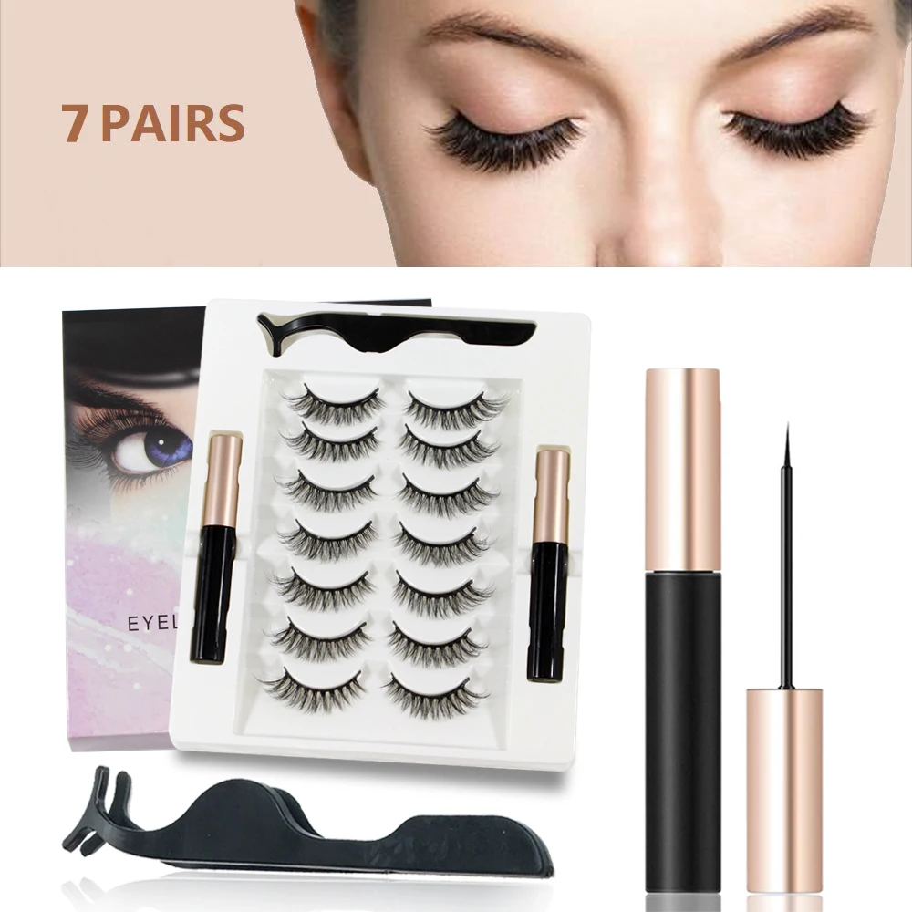 7 Pairs False Eyelashes Magnet Extension Waterproof Liquid Eyeliner & Tweezer Set Long Lasting Eyelash Extension Natural Lashes
7 Pairs False Eyelashes Magnet Extension Waterproof Liquid Eyeliner & Tweezer Set Long Lasting Eyelash Extension Natural Lashes