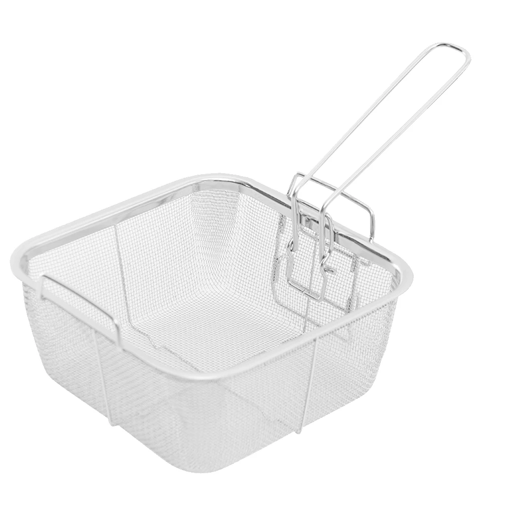 Cooking With Handle Square Kitchen Frying Basket Mesh French Fries Non Stick Oil Strainer Mini Portable Stainless Steel Tool
Cooking With Handle Square Kitchen Frying Basket Mesh French Fries Non Stick Oil Strainer Mini Portable Stainless Steel Tool