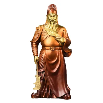 MOZART Colorful Copper Carving Knife Guan Gong Decoration Pure Copper Martial God Of Wealth Guan Erye, About 44.5cm in height
MOZART Colorful Copper Carving Knife Guan Gong Decoration Pure Copper Martial God Of Wealth Guan Erye, About 44.5cm in height