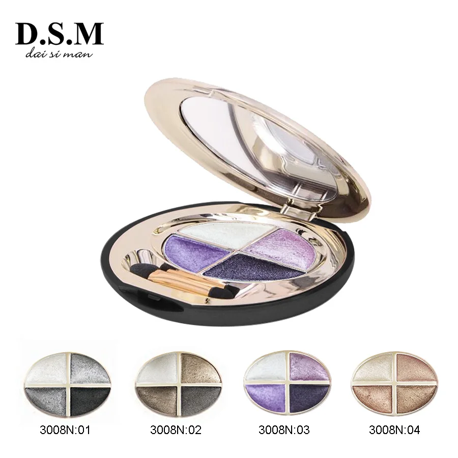 D.S.M Brand New Mineralize Eye Shadow 4 Colors Waterproof Eyeshadow Makeup Metallic Luminous Perfect Shades Eyeshadow Palettes
D.S.M Brand New Mineralize Eye Shadow 4 Colors Waterproof Eyeshadow Makeup Metallic Luminous Perfect Shades Eyeshadow Palettes