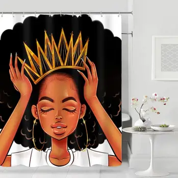 MTMETY Modern Art African American Women Girl Black Afro Women Polyester Fabric Purple Shower Curtain African Douchegordijn
MTMETY Modern Art African American Women Girl Black Afro Women Polyester Fabric Purple Shower Curtain African Douchegordijn