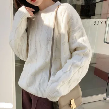 B 2020 Women Elegant And Classic Fashion Design Sweet Loose Knit Bottoming Top Candy Round Neck Long Sleeve Women's Sweater
B 2020 Women Elegant And Classic Fashion Design Sweet Loose Knit Bottoming Top Candy Round Neck Long Sleeve Women's Sweater