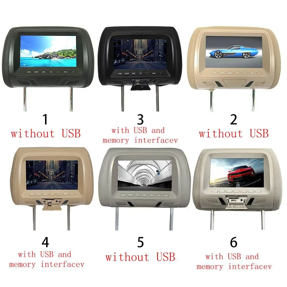 Universal 7 inch TFT LED screen Car MP5 player Headrest monitor Support AV/USB/SD input/FM/Speaker/Car camera DVD Display Video
Universal 7 inch TFT LED screen Car MP5 player Headrest monitor Support AV/USB/SD input/FM/Speaker/Car camera DVD Display Video