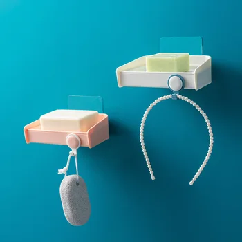 Hole-Punched Tape Hook Water Draining Soap Dish Wall Hangers Soap Holder Toilet Soap Box Storage Shelf Plastic xiang zao jia
Hole-Punched Tape Hook Water Draining Soap Dish Wall Hangers Soap Holder Toilet Soap Box Storage Shelf Plastic xiang zao jia