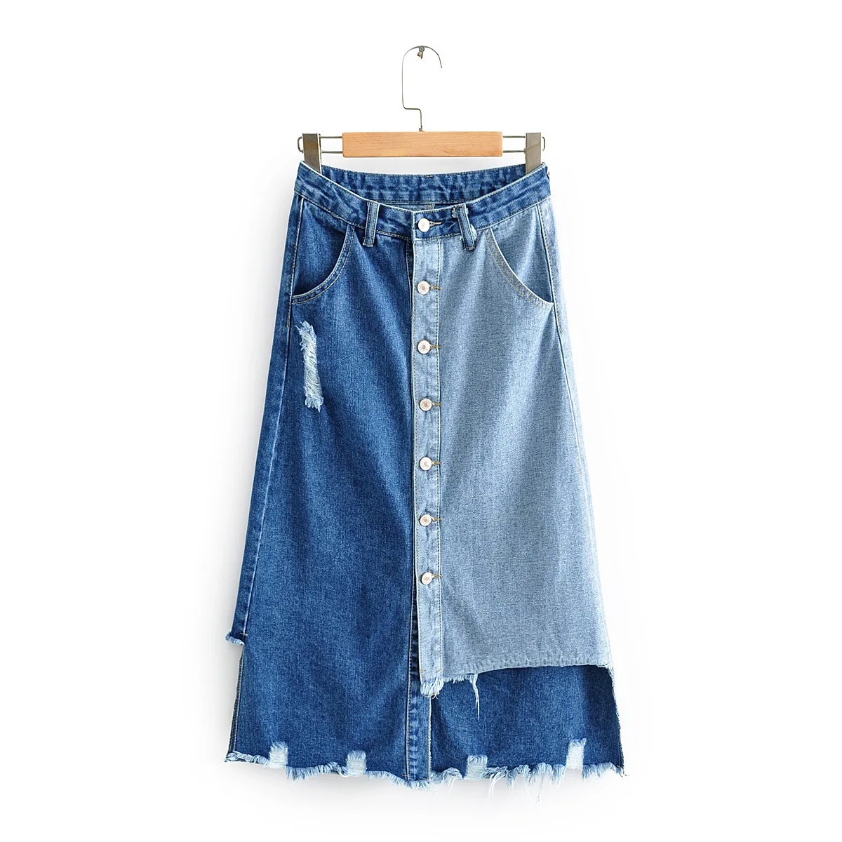 2020 Spring WOMEN'S Dress New Products Hong wei chao Cool Joint Retro Washing Mid-length Sheath Denim Skirt
2020 Spring WOMEN'S Dress New Products Hong wei chao Cool Joint Retro Washing Mid-length Sheath Denim Skirt