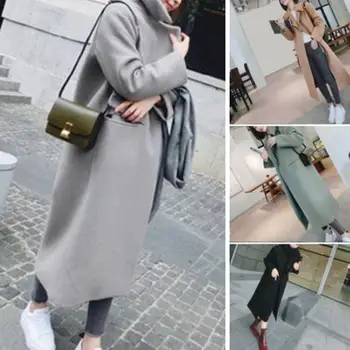 Fashion Coat Women Solid Color Thick Pocket Women Autumn Winter Warm Long Jacket Coat 
Fashion Coat Women Solid Color Thick Pocket Women Autumn Winter Warm Long Jacket Coat