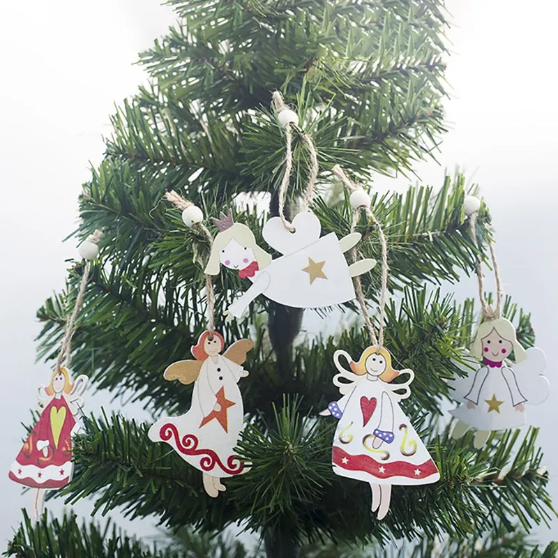 Christmas Tree Hanging Ornaments Christmas Household Party Decorations Supplies Wooden Angel Shape Pendant With Rope Beads
Christmas Tree Hanging Ornaments Christmas Household Party Decorations Supplies Wooden Angel Shape Pendant With Rope Beads