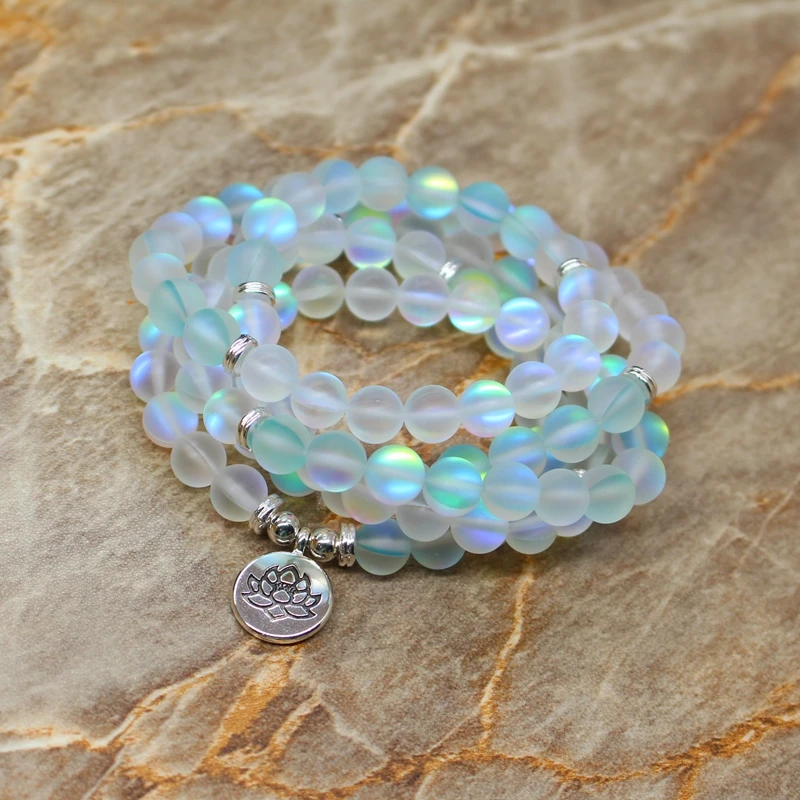 Matte Blue & White Color Shimmering Labradorite Stone Bracelet For Woman 108 Lotus Necklace Bracelet Om
Matte Blue & White Color Shimmering Labradorite Stone Bracelet For Woman 108 Lotus Necklace Bracelet Om