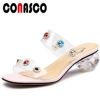 CONASCO Summer 2020 New Women Sandals Pumps Slippers Fretwork High Heels Crystal Fashion Concise Casual Open Toe Shoes Woman 
CONASCO Summer 2020 New Women Sandals Pumps Slippers Fretwork High Heels Crystal Fashion Concise Casual Open Toe Shoes Woman
