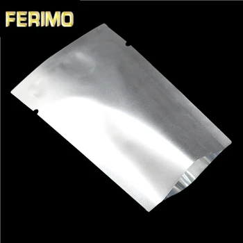 

Multi Sizes Matte Sliver Top Opened Aluminum Foil Packing Pouches Heat Sealable Vacuum Flat Package Bags For Food Coffee Storage