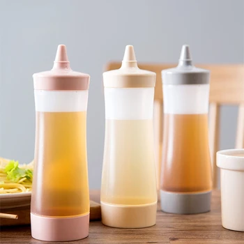 New Squeeze Bottle Kitchen Accessories Gravy Boat Plastic Sauce Vinegar Oil Ketchup Gravy Cruet Condiment Dispenser Grey + Trans
New Squeeze Bottle Kitchen Accessories Gravy Boat Plastic Sauce Vinegar Oil Ketchup Gravy Cruet Condiment Dispenser Grey + Trans