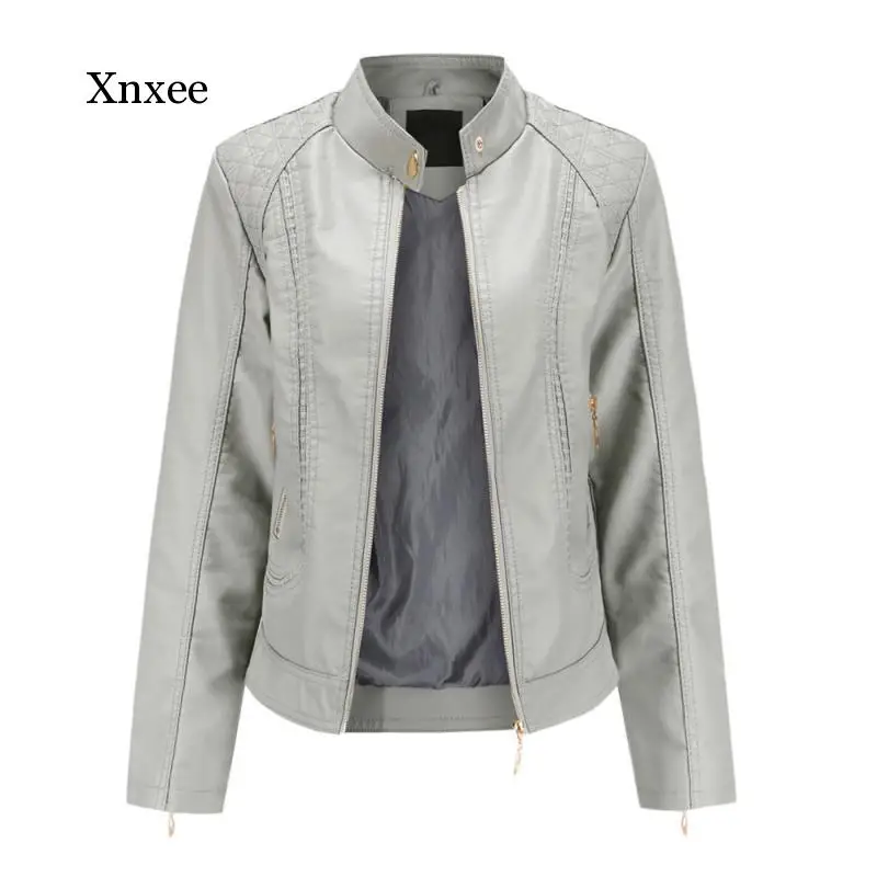 Leather Jacket Women Spring Autumn Fashion Stand Collar Motor Biker Coat Pu Outwear Fall Jackets Solid Zipper Overcoat Outwear
Leather Jacket Women Spring Autumn Fashion Stand Collar Motor Biker Coat Pu Outwear Fall Jackets Solid Zipper Overcoat Outwear