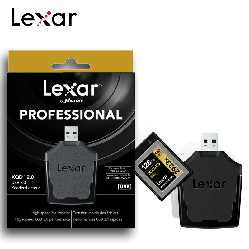 Lexar XQD 2.0 USB 3.0 Card Reader High Speed 1400x/2933x USB3.0 Performance For FS7/D4/D500/D850 Professional Camera Reader New
Lexar XQD 2.0 USB 3.0 Card Reader High Speed 1400x/2933x USB3.0 Performance For FS7/D4/D500/D850 Professional Camera Reader New