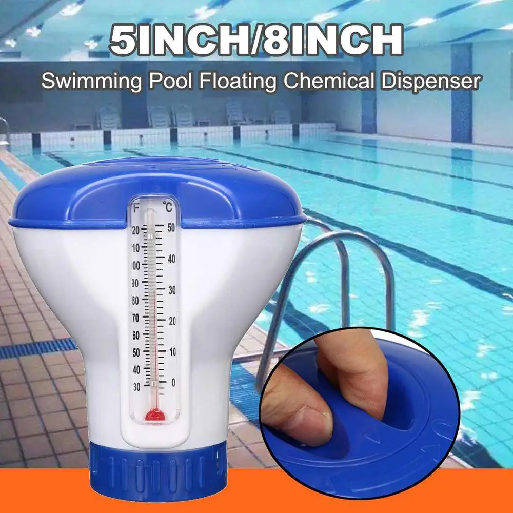 Swimming Pool Floating Chemical Chlorine Dispenser Swimming Pool Accessories Thermometer Disinfection Automatic Applicator Pump
Swimming Pool Floating Chemical Chlorine Dispenser Swimming Pool Accessories Thermometer Disinfection Automatic Applicator Pump