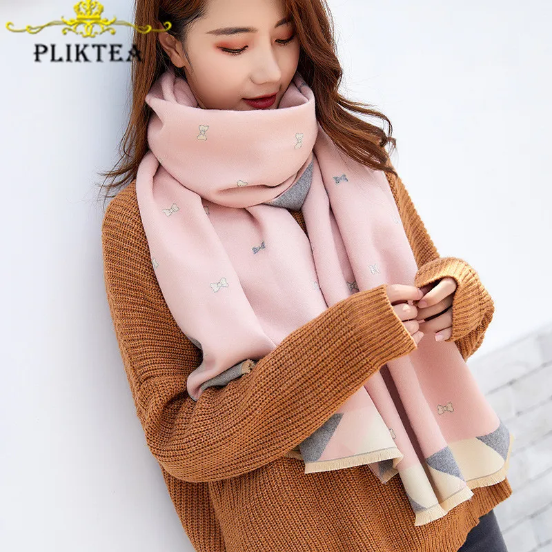 Bow Print Pink Women’s Winter Scarves Wrap Female Tippet Scarf Ladies Pashmina Faux Cashmere Winter Stole 2019 Foulard Femme
Bow Print Pink Women’s Winter Scarves Wrap Female Tippet Scarf Ladies Pashmina Faux Cashmere Winter Stole 2019 Foulard Femme