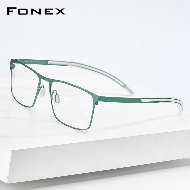 FONEX Pure Titanium Glasses for Men Square Myopia Optical Prescription Eyeglass Frame Man 2020 New Silicone Eyewear 8553
FONEX Pure Titanium Glasses for Men Square Myopia Optical Prescription Eyeglass Frame Man 2020 New Silicone Eyewear 8553