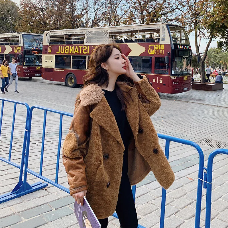Photo Shoot Lambs Wool Coat Women's Mid-length 2019 Winter New Style Korean-style Loose-Fit Fur Joint Cotton Coat
Photo Shoot Lambs Wool Coat Women's Mid-length 2019 Winter New Style Korean-style Loose-Fit Fur Joint Cotton Coat