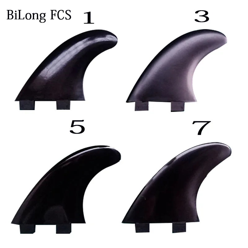 BiLong FCS Performer surfboard fins Tri fin Nylon+fiberglass black surf Four sizes surfing | Спорт и развлечения