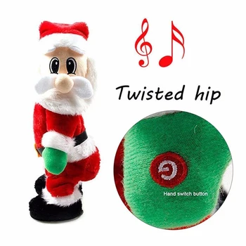 2020 New Year Gift Christmas Electric Dancing Santa Claus Animated Christmas Toy Hip Twisted Dance Figure Christmas Decorations
2020 New Year Gift Christmas Electric Dancing Santa Claus Animated Christmas Toy Hip Twisted Dance Figure Christmas Decorations