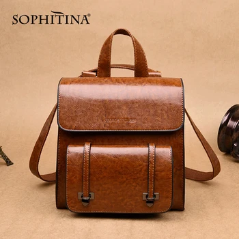 SOPHITINA Retro Backpack Women Fashion Flap Pocket Multifunction Zipper Magnetic Buckle Backpack High Capacity Women's Bags E8
SOPHITINA Retro Backpack Women Fashion Flap Pocket Multifunction Zipper Magnetic Buckle Backpack High Capacity Women's Bags E8