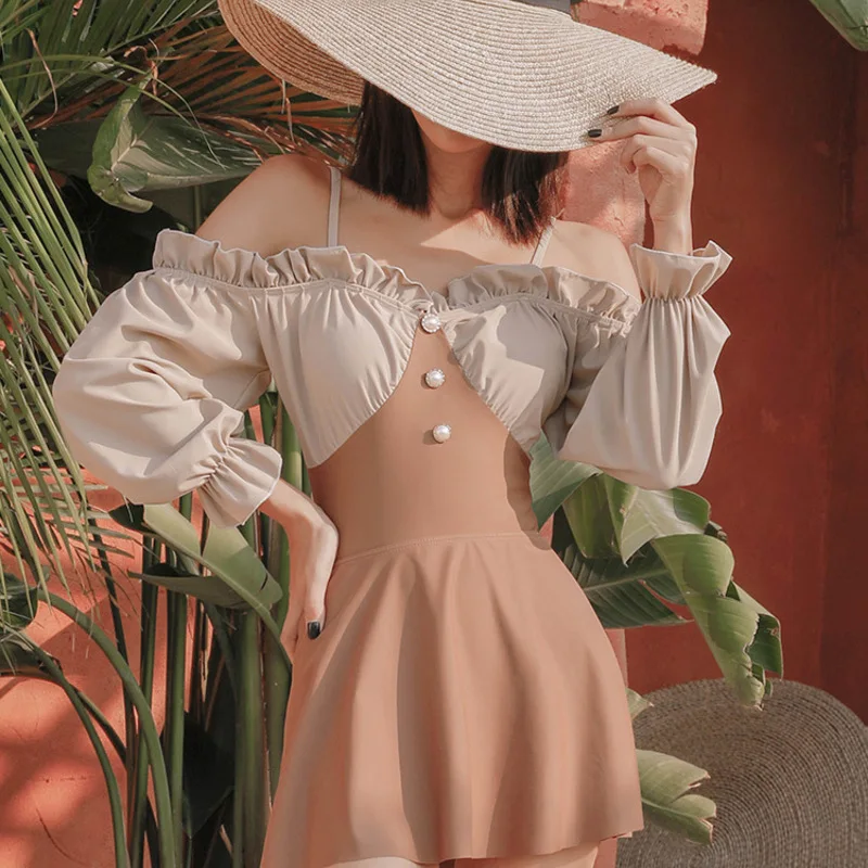 Push Up Swimsuit One Piece Swimsuits Rashguard Female Women's Women Covering Word Long Sleeve Ins Skirt Color Swimwear Animal
Push Up Swimsuit One Piece Swimsuits Rashguard Female Women's Women Covering Word Long Sleeve Ins Skirt Color Swimwear Animal