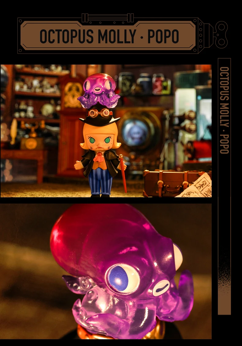 POP MART Molly Steam Punk Animal Toys figure blind box birthday gift new arriving free shipping
