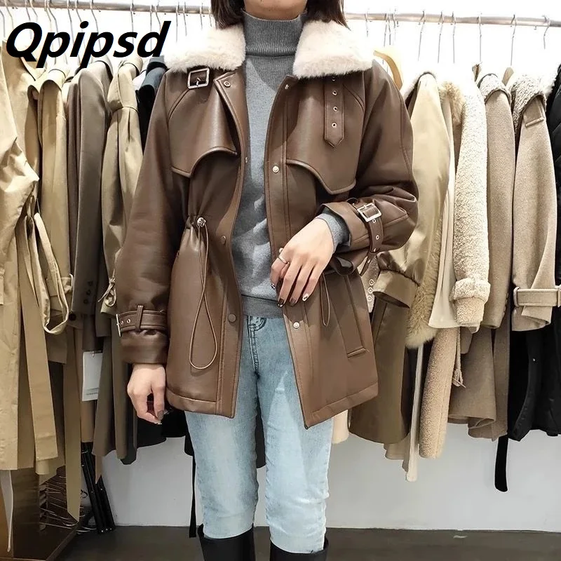Plus Velvet PU Leather Jacket Women's Winter Padded Jacket 2021 New Parkas Padded Jacket Motorcycle Jacket Women
Plus Velvet PU Leather Jacket Women's Winter Padded Jacket 2021 New Parkas Padded Jacket Motorcycle Jacket Women