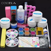 Conjunto de ferramentas de manicure conjunto de unhas kit uv lâmpada led gel uv ponta do prego ferramentas da arte do prego conjunto de unhas kit de construção conjunto de gel(China)