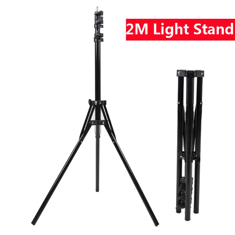 2M Photography Light Stand Foldable Heavy Duty Tripod Stand for Photo Studio Softbox Flash Reflector Lighting Background Stand
2M Photography Light Stand Foldable Heavy Duty Tripod Stand for Photo Studio Softbox Flash Reflector Lighting Background Stand