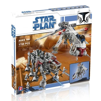 1788Pcs Star Wars Republic Dropship with AT-OT Walker Set building blocks bricks Compatible 10195 DIY Toys Children Kids Gifts
1788Pcs Star Wars Republic Dropship with AT-OT Walker Set building blocks bricks Compatible 10195 DIY Toys Children Kids Gifts