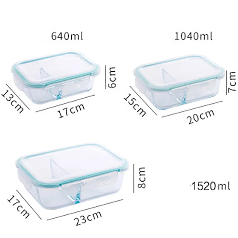 2 Grids Glass Food Lunch Box Fruit Salad Food Storage Box High Borosilicate Glass Container Microwave Sealed Fresh Box
2 Grids Glass Food Lunch Box Fruit Salad Food Storage Box High Borosilicate Glass Container Microwave Sealed Fresh Box