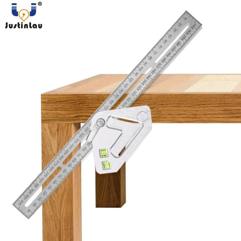 JUSTINLAU Multi-function Angle Level Ruler Triangle Aluminum Alloy Woodworking Combination Square Ruler Measuring Tool
JUSTINLAU Multi-function Angle Level Ruler Triangle Aluminum Alloy Woodworking Combination Square Ruler Measuring Tool